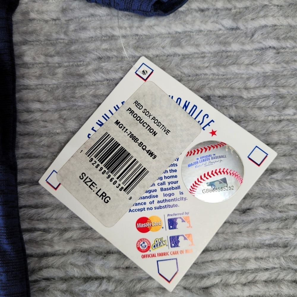 Boston‎ Red Sox MLB Polo Shirt Mens Large Navy Majestic NWT - Picture 4 of 8
